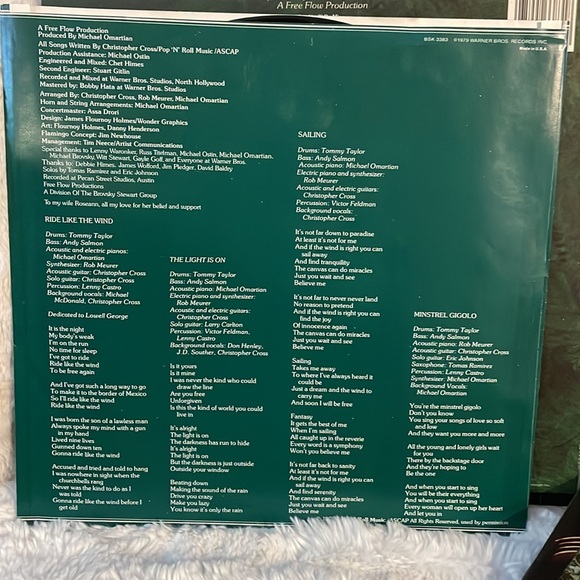 Christopher Cross (Record Album) self-titled debut Vinyl Record 1979 original - Picture 4 of 6